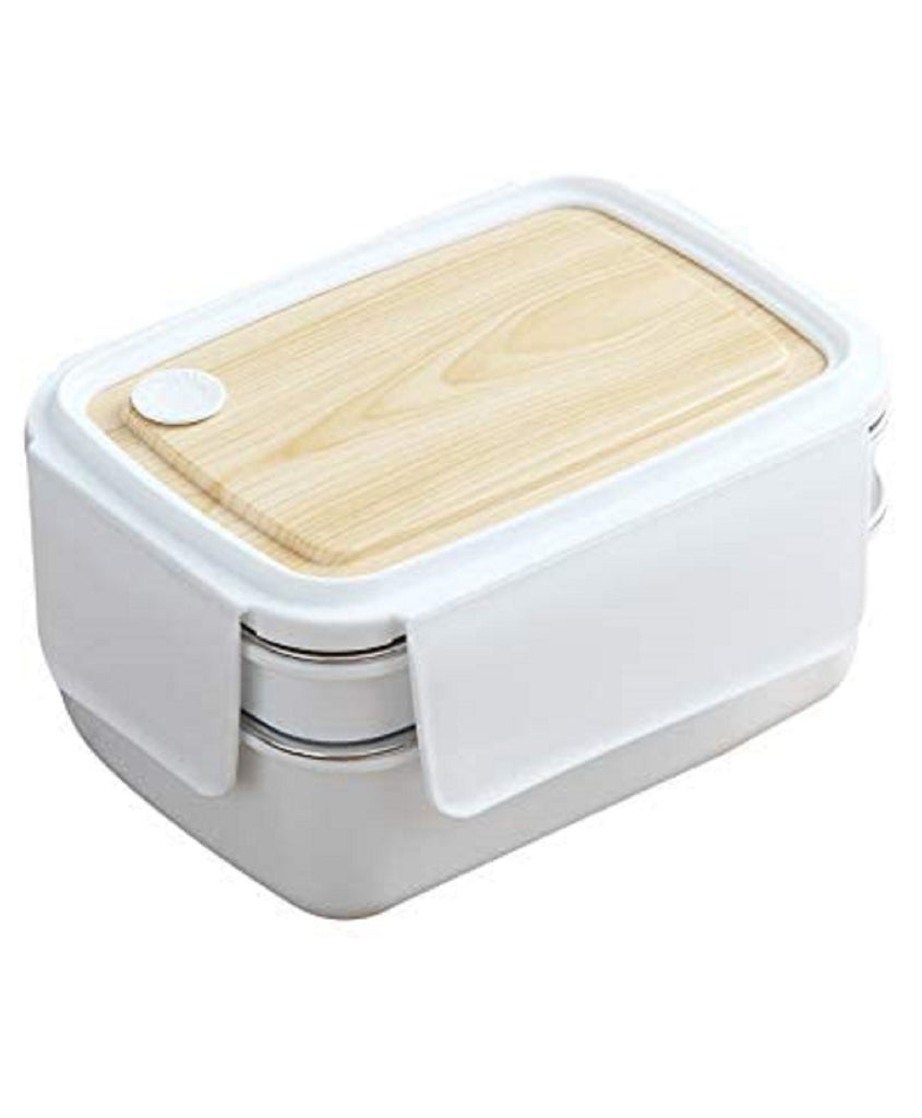Wood Finish Double decker lunch box - FirstToyz® - Indian online toys store