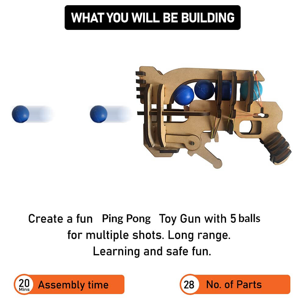 EQIQ Think Labs Blaster Toy Gun with Balls - FirstToyz™ - firsttoyz.com - FirstToyz™ - Indian toys