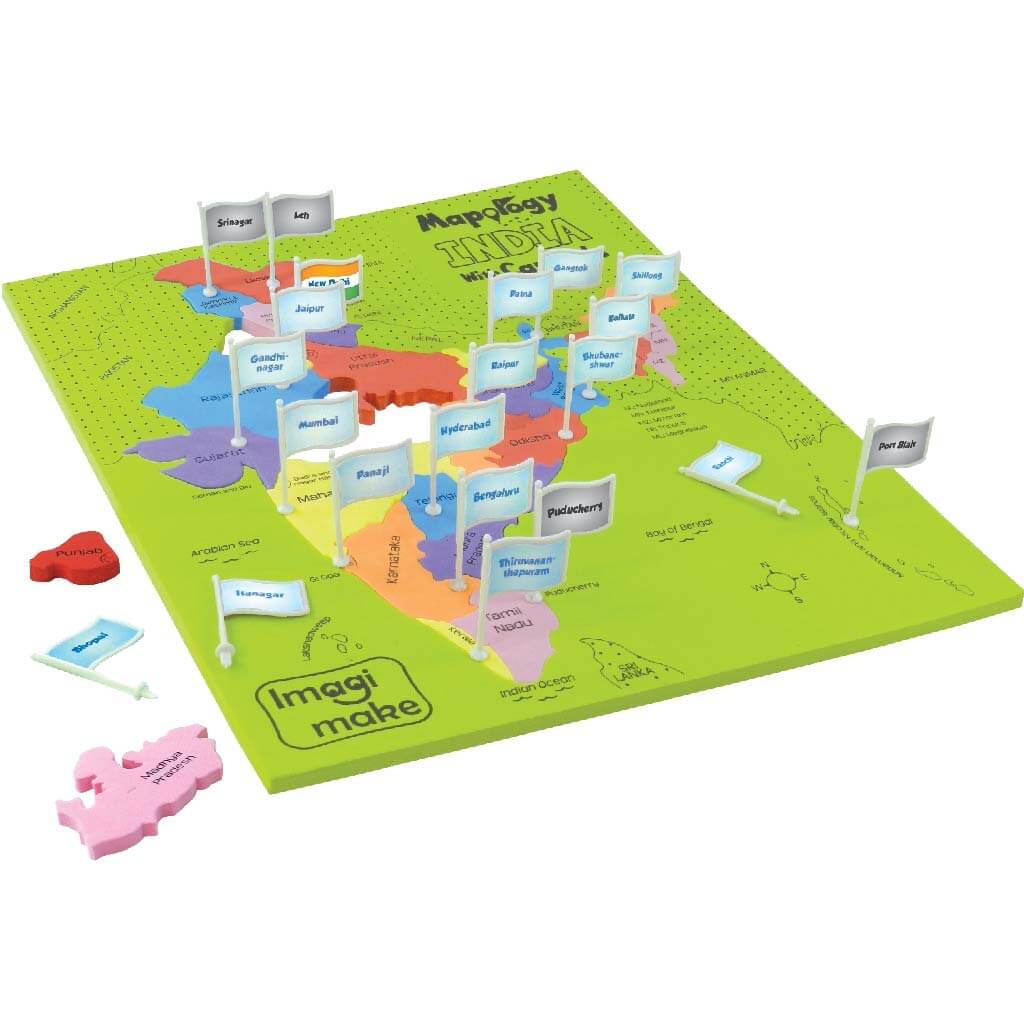 Imagimake Mapology India with State Capitals - Firsttoyz™ - firsttoyz.com - Firsttoyz™ - Indian toys