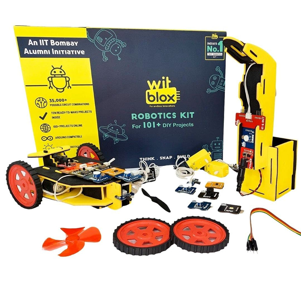 WitBlox Mega Robotics Kit for 101 Projects || Plug & Fit Modular Electronic Circuits - FirstToyz™ - firsttoyz.com - FirstToyz™ - Indian toys