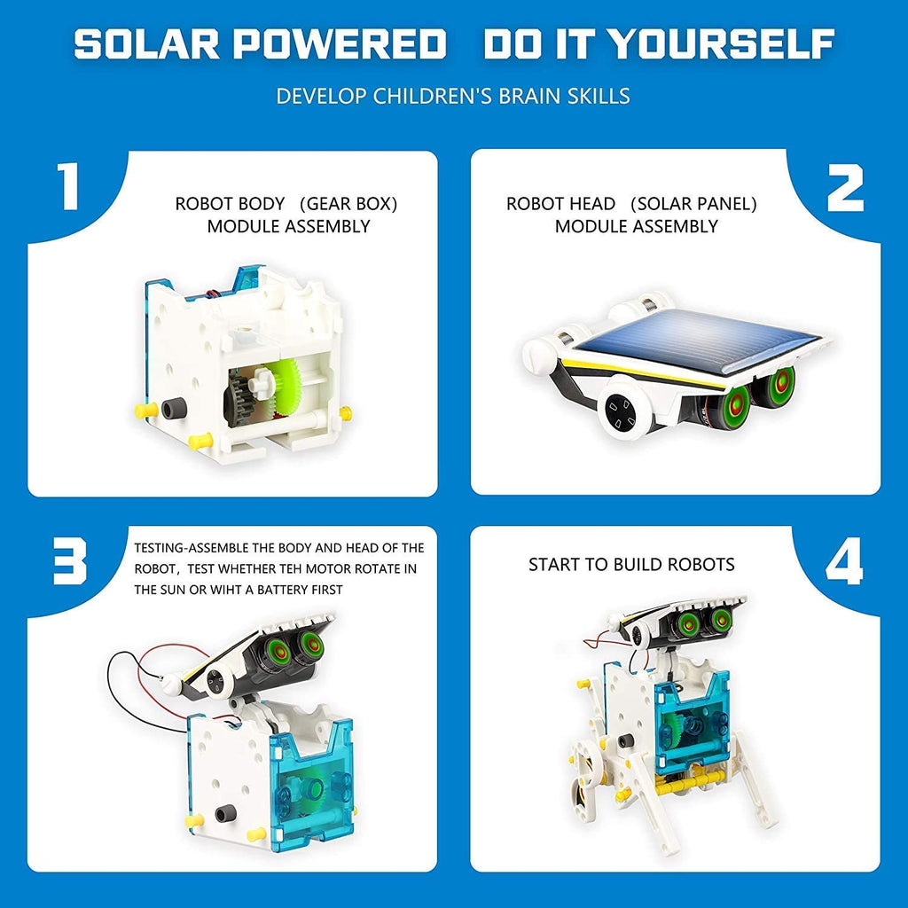 Spitin 13-in-1 Solar Power Robots Creation Toy - FirstToyz™ - firsttoyz.com - FirstToyz™ - Indian toys