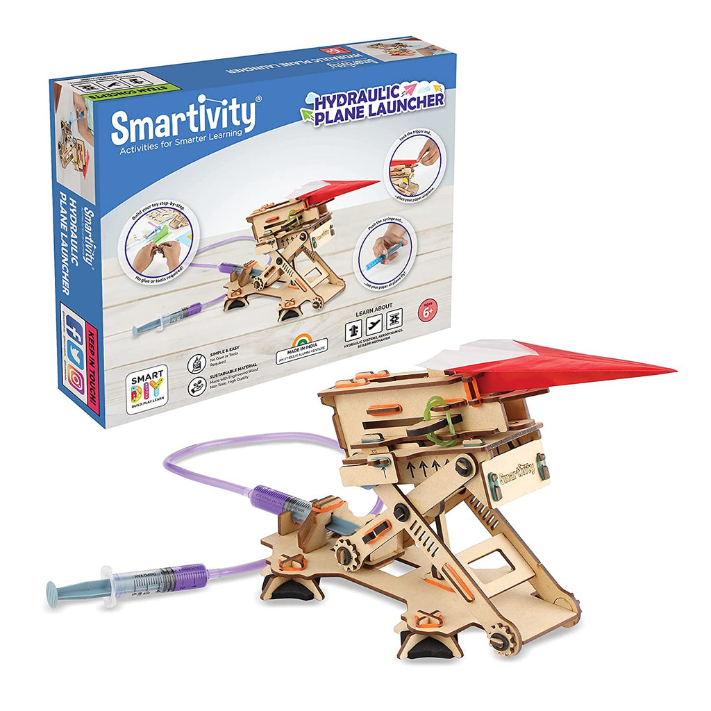 Smartivity Hydraulic Plane Launcher STEM Educationa - FirstToyz™ - firsttoyz.com - FirstToyz™ - Indian toys
