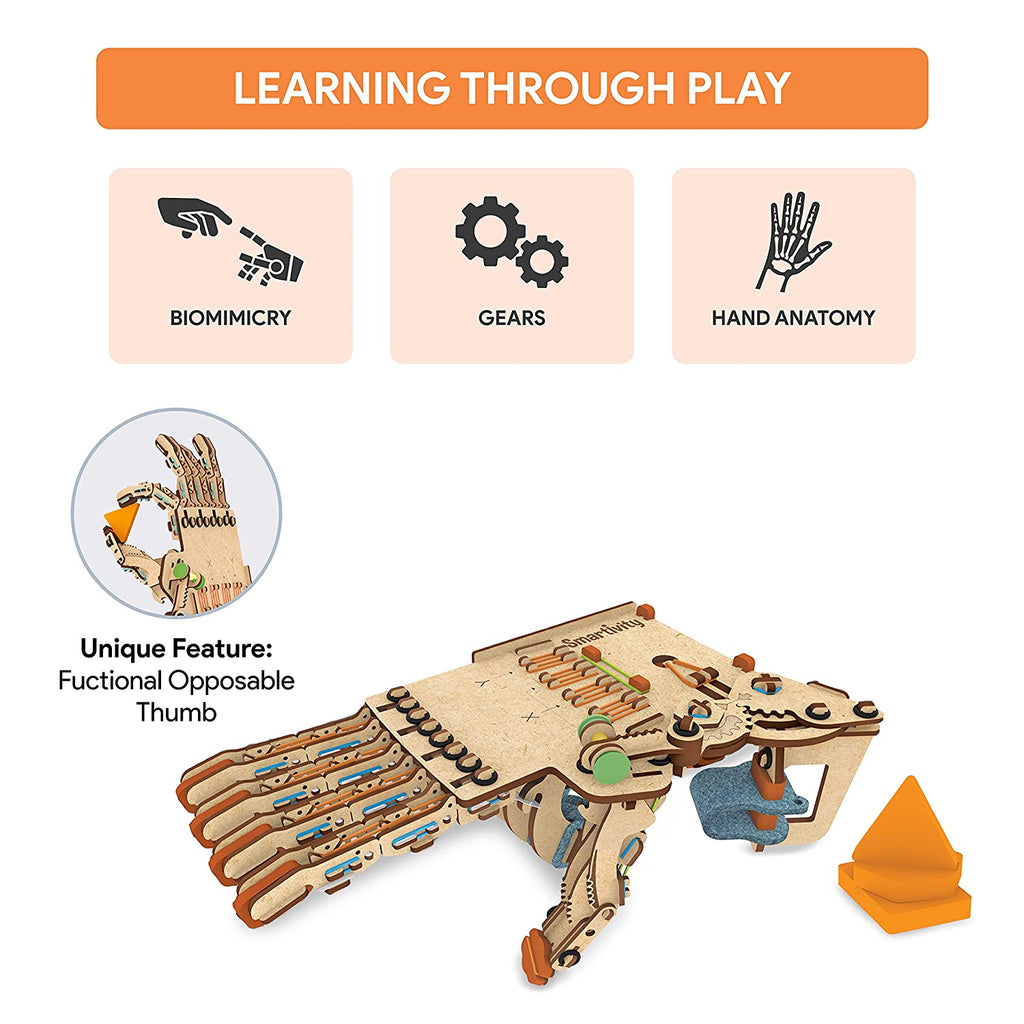 Smartivity Robotic Mechanical Hand STEM Educational DIY Fun Toys - Firsttoyz™ - firsttoyz.com - Firsttoyz™ - Indian toys