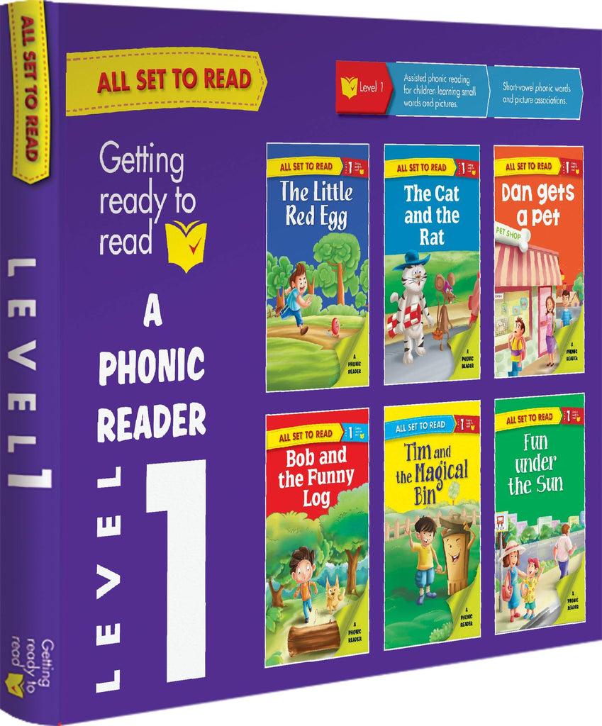 A Phonic Reader-Level 1- PHONICS READERS- 6 books in a Box - FirstToyz™ - firsttoyz.com - FirstToyz™ - Indian toys