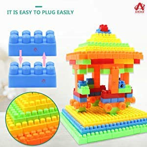 Adichai Building Blocks for Kids with Wheel, 100 Pieces, Multicolor - FirstToyz™ - firsttoyz.com
