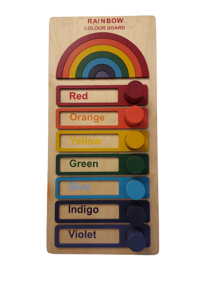 Wooden Rainbow Colour board For Colors Matching and Sorting for Toddlers - FirstToyz® - Indian online toys store