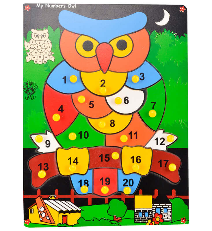 Number Owl (With Knobs) - Firsttoyz - firsttoyz.com - Firsttoyz - Indian toys