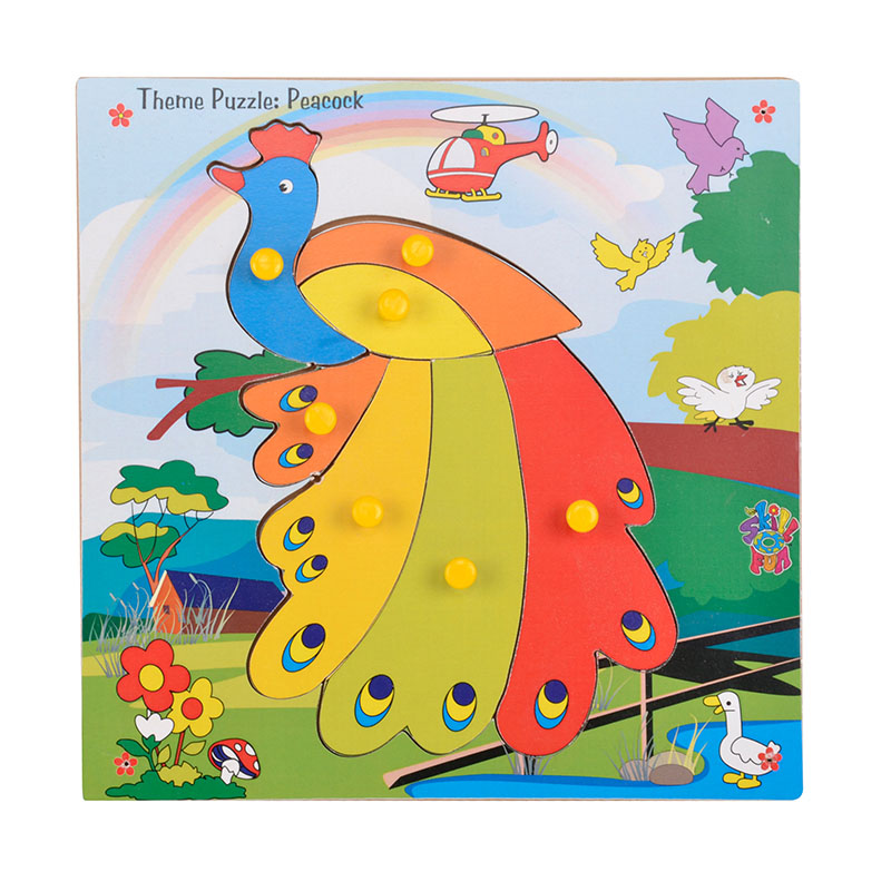 Theme Puzzle-Peacock - Firsttoyz - firsttoyz.com - Firsttoyz - Indian toys