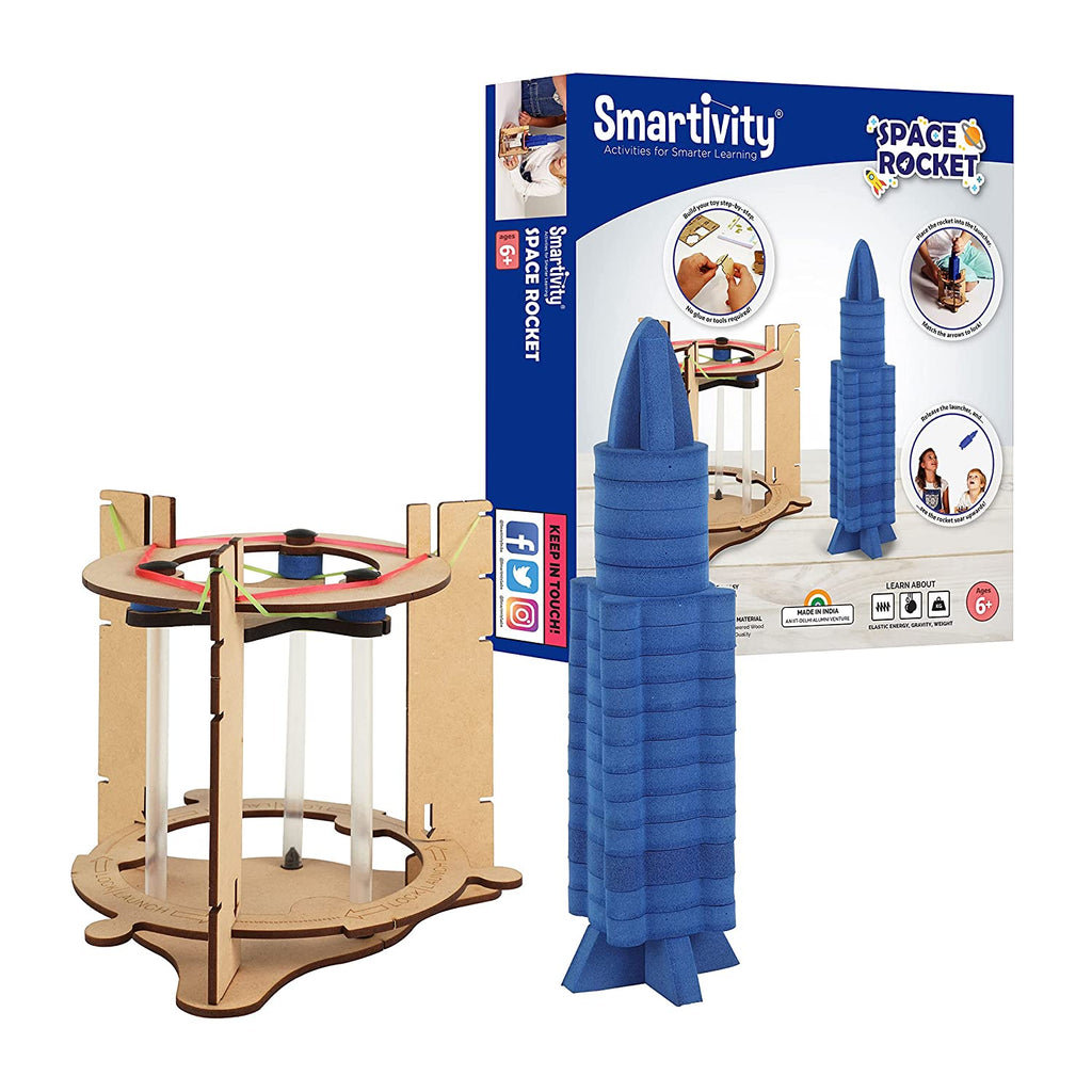 Smartivity Space Rocket Blast-off Action STEM Toy, Educational & Construction based DIY Fun Activity Game - FirstToyz™ - firsttoyz.com - FirstToyz™ - Indian toys