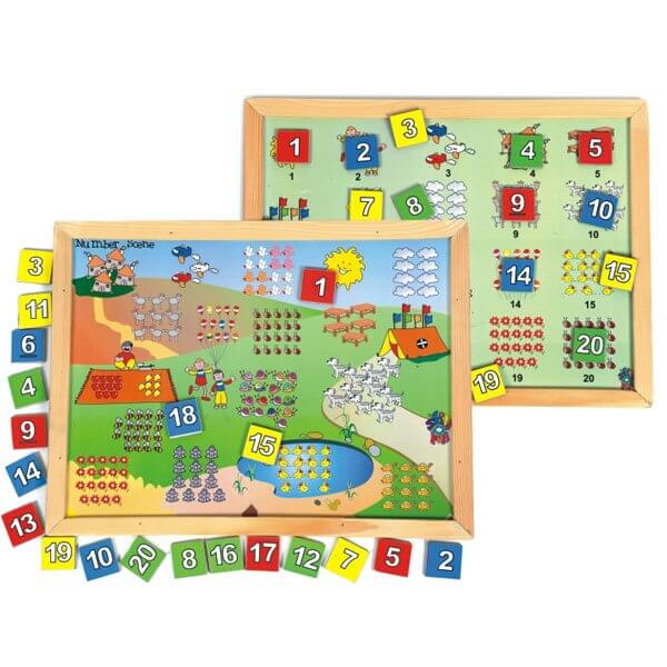 Magnetic Twin Play Tray-Number Scene (1-20) - Firsttoyz - firsttoyz.com - Firsttoyz - Indian toys