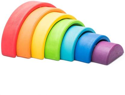 Wooden rainbow stacker 7 piece - FirstToyz® - firsttoyz.com - FirstToyz® - Indian toys